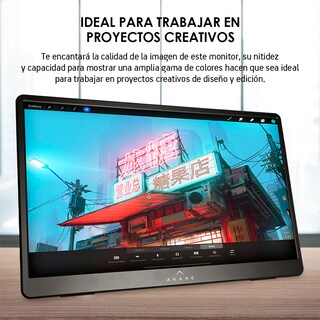 Foto 7 | Foto 7 | Monitor Portátil Pantalla Full Hd 15.6 Pulgadas Laptop Tablet Celular Akane 83478-bl Negro