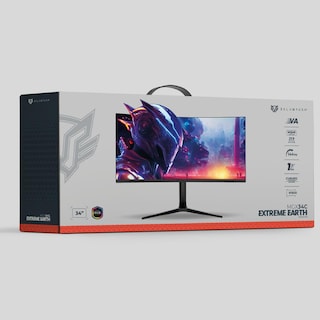 Foto 5 | Foto 5 | Monitor Gamer Curvo 34 Balam Rush Extreme Earth MGX34C 1Ms 144Hz WQHD VA LED RGB HDMI BR-938655