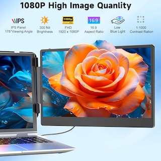 Foto 2 | Foto 2 | Extensor de Pantalla para Portátil Kefeya 14 Pulgadas 1080p Fhd Ips - Venta Internacional