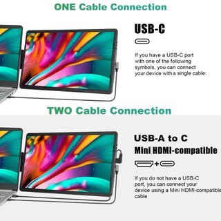 Foto 2 | Foto 2 | Extensor De Pantalla Para Portátil Tft Giratorio De 14,1 Pulgadas Y 360° - Venta Internacional.