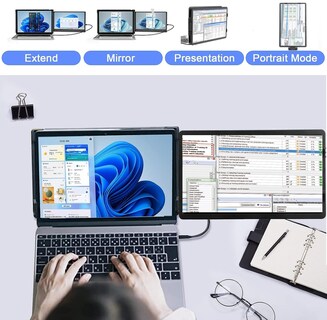 Foto 4 | Foto 4 | Extensor De Pantalla Para Portátil Tft Giratorio De 14,1 Pulgadas Y 360° - Venta Internacional.
