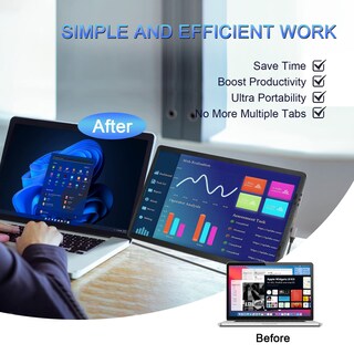 Foto 5 | Foto 5 | Extensor De Pantalla Para Portátil Tft Giratorio De 14,1 Pulgadas Y 360° - Venta Internacional.