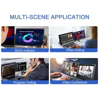 Foto 7 | Foto 7 | Extensor De Pantalla Para Portátil Tft Giratorio De 14,1 Pulgadas Y 360° - Venta Internacional.