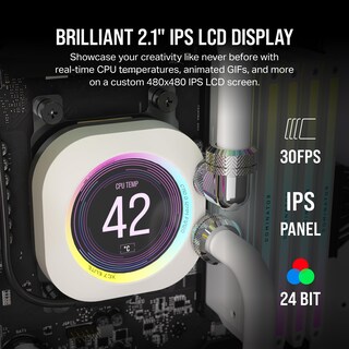 Foto 5 | Foto 5 | Bloque de Agua para Cpu Corsair Xc7 Rgb Elite Lcd 480 x 480 Ips Blanco - Venta Internacional