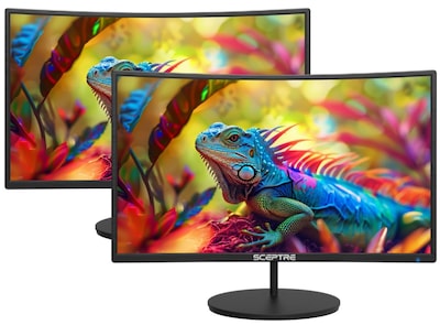 Foto 1 | Foto 1 | Monitor Curvo De 24 Pulgadas, Fhd, 100 Hz, Paquete De 2 Con Altavoces 99% Srgb - Venta Internacional.