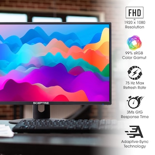 Foto 4 | Foto 4 | Monitor Sceptre Led De 24 Pulgadas, 75 Hz Y 1080p Con Altavoces Hdmi Vga - Venta Internacional.