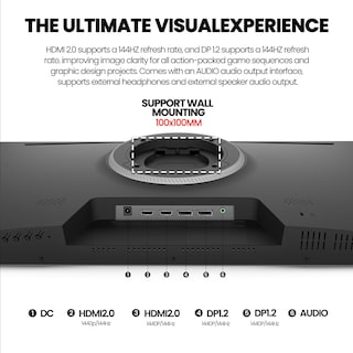 Foto 3 | Foto 3 | Monitor Para Videojuegos Crua Qhd 1440p 144 Hz Ips De 27 Pulgadas Con Freesync - Venta Internacional.