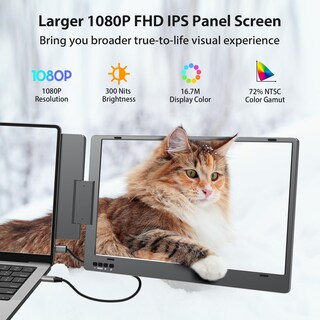 Foto 3 | Foto 3 | Monitor Portátil KYY X90A 14 Pulgadas FHD 1080p USB-C para Portátil - Venta Internacional