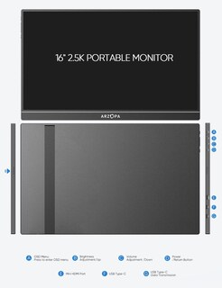 Foto 4 | Foto 4 | Monitor Portátil Arzopa Z1rc 16 2,5k 2560x1600 Qhd Ips - Venta Internacional