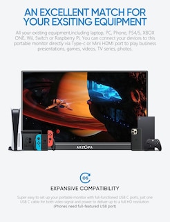 Foto 6 | Foto 6 | Monitor Portátil Arzopa De 17,3'' 1080p Fhd Ips Srgb 103% A1m - Venta Internacional.