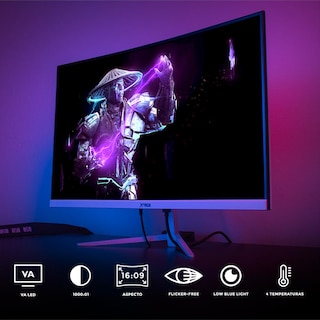 Foto 5 | Foto 5 | Monitor Gamer Xtreme Pc Gaming Clarity Curvo 27'' 4ms 100hz Fhd Va Hdmi Blanco