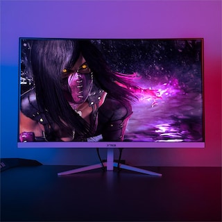 Foto 6 | Foto 6 | Monitor Gamer Xtreme Pc Gaming Clarity Curvo 27'' 4ms 100hz Fhd Va Hdmi Blanco