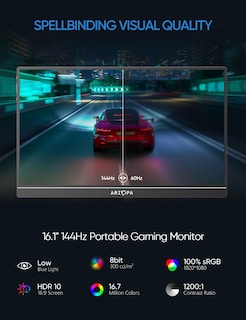 Foto 3 | Foto 3 | Monitor Portátil Arzopa Z1fc 16.1'' 144 Hz 1080p Fhd + Sleeve - Venta Internacional