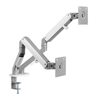 Brazo Articulado Doble para Monitores Acteck Enforce Motion Sm626 Hasta 32'' Ajustable Ac-936552 Color Blanco