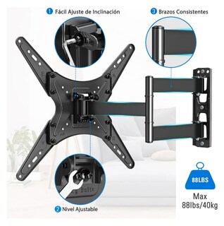 Foto 3 | Foto 3 | Soporte Xtellar De Pared Para Tv/monitor De 26-55 Pulgadas