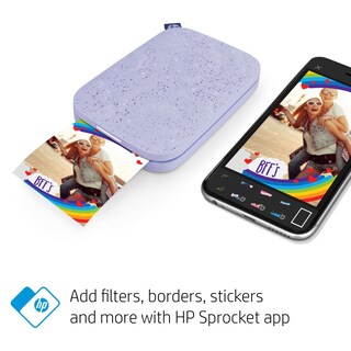 Foto 3 | Foto 3 | Impresora Fotográfica Hp Sprocket 2x3 Instant Smartphone Púrpura - Venta Internacional.