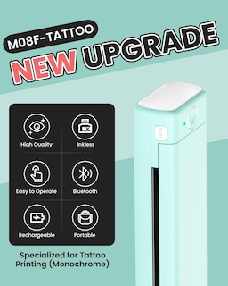 Foto 2 | Foto 2 | Impresora De Plantillas De Transferencia De Tatuajes Phomemo M08f Inalámbrica - Venta Internacional.