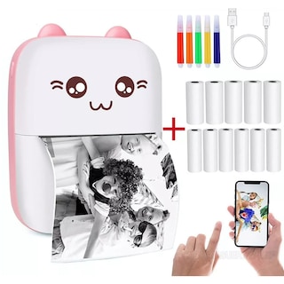 Foto 2 | Foto 2 | Mini Impresora Portátil Térmica con  Bluetooth Eo Safe Imports Esi-5266 Rosa