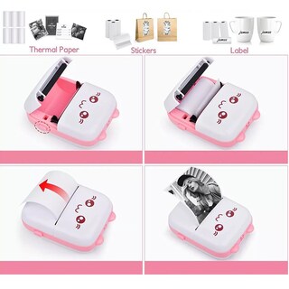 Foto 3 | Foto 3 | Mini Impresora Portátil Térmica con  Bluetooth Eo Safe Imports Esi-5266 Rosa