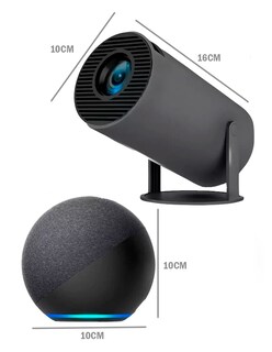Foto 5 | Foto 5 | Combo Proyector Portatil Y300 Gris Full Hd Petukita Box + Echo Negro