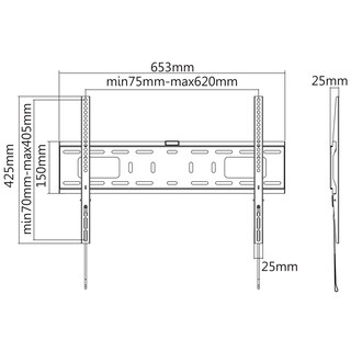 Foto 7 | Foto 7 | Soporte Tv para Pared 50kg 37'' a 70'' Fijo Manhattan 461986