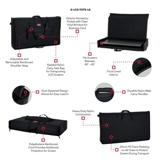 Foto 4 | Foto 4 | Bolsa De Transporte Y Soporte Con Trípode Para 40 A 45 Pantallas Lcd De Hasta 48 - Venta Internacional.