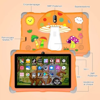 Foto 3 | Foto 3 | Tableta Android 11 6+128g 8'' Eo Safe Imports Esi-12529 Amarillo