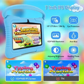 Foto 4 | Foto 4 | Tableta Infantil Veidoo V88 De 7 Pulgadas Con Android, 2 Gb De Ram Y 32 Gb De Rom, Color Azul - Venta Internacional.