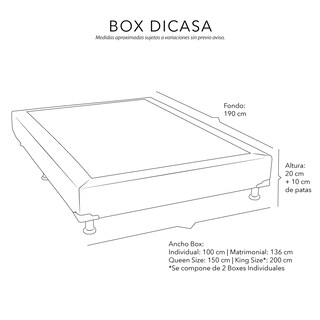 Foto 4 | Foto 4 | Box Dicasa Bless Color Gris Oscuro Matrimonial