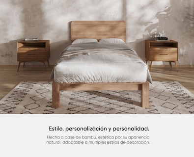 Foto 2 | Foto 2 | Base para Cama Luuna Queen Size Madera de Bambú Resistente Armado Fácil sin Herramientas