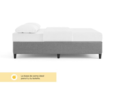 Foto 2 | Foto 2 | Base de Cama de Metal Nooz Gris Individual Tipo Box con Funda