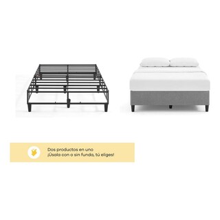 Foto 3 | Foto 3 | Base de Cama de Metal Tipo Box con Funda Tamaño King