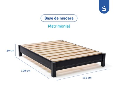 Foto 5 | Foto 5 | Base de Cama Matrimonial Sensei Armable de Madera Vinipiel