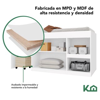 Foto 5 | Foto 5 | Base de Cama Kingshouse Kingsingles Individual color Blanco