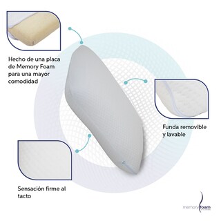 Foto 4 | Foto 4 | Almohada Cirrus De Memory Foam Almohada Para Dormir De Lado Almohada Firme Individual Color Blanco