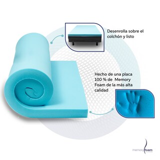 Foto 4 | Foto 4 | Colchoneta Fresca De Memory Foam De 8 Cm King Size 100% Memory Foam Fresca Toda La Noche Brinda Soporte A Tu Colchón