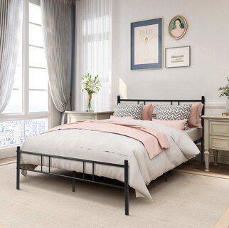 Foto 1 | Foto 1 | Cama De Bases Locarno Yatahome Negro 197x141x80.5cm Double