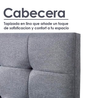 Foto 7 | Foto 7 | Base para Cama Matrimonial Ilios Innova Cama-PD054/M Gris