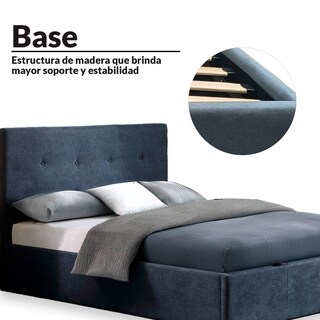 Foto 3 | Foto 3 | Base con Cabecera Ilios Innova Cama-9550/k color Gris King Size