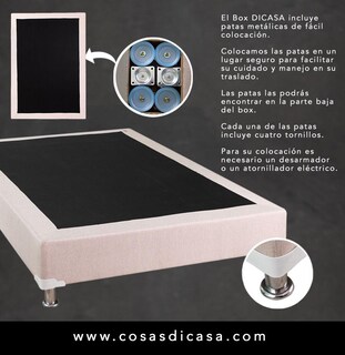 Foto 6 | Foto 6 | Cabecera Dicasa Sitka Azul + Box Dicasa Niza Azul + Colchon Restonic Trini Queen Size