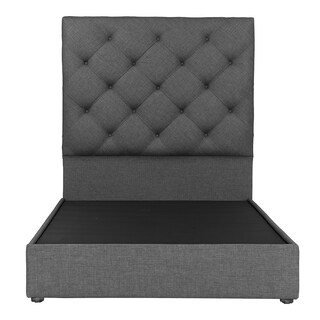 Foto 2 | Foto 2 | Cabecera Dicasa Ikki Gris Oscuro + Base Cama Gris King Size