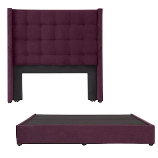 Foto 1 | Foto 1 | Cabecera Dicasa Titan Morado + Base Cama Morado King Size