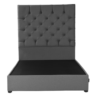 Foto 2 | Foto 2 | Cabecera con Base de Cama Dicasa Gris Matrimonial