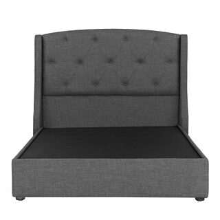 Foto 2 | Foto 2 | Cabecera Dicasa Zefyr Gris Oscuro + Base Cama Gris Queen Size