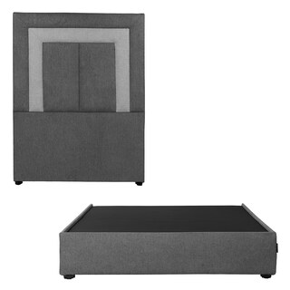 Foto 1 | Foto 1 | Cabecera con Base de Cama Dicasa Gris Individual