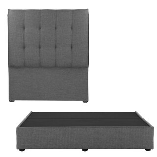 Foto 1 | Foto 1 | Cabecera Dicasa Kenzo Gris Oscuro Gris King Size con Base Cama