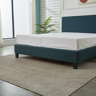 Foto 4 | Foto 4 | Ilios Innova | Base Queen Con Cabecera De Madera Tapizada En Lino Color Verde