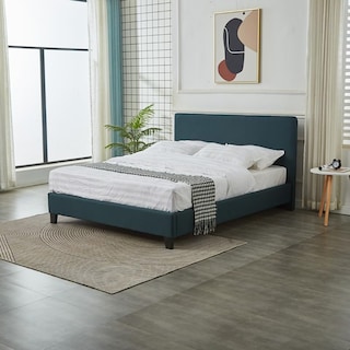 Foto 5 | Foto 5 | Ilios Innova | Base Queen Con Cabecera De Madera Tapizada En Lino Color Verde