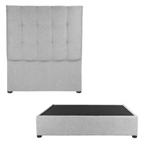 Cabecera Dicasa Kenzo + Base Cama Plata Matrimonial