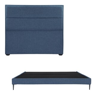 Foto 1 | Foto 1 | Cabecera Dicasa Ibiza + Base Cama Slim Azul King Size